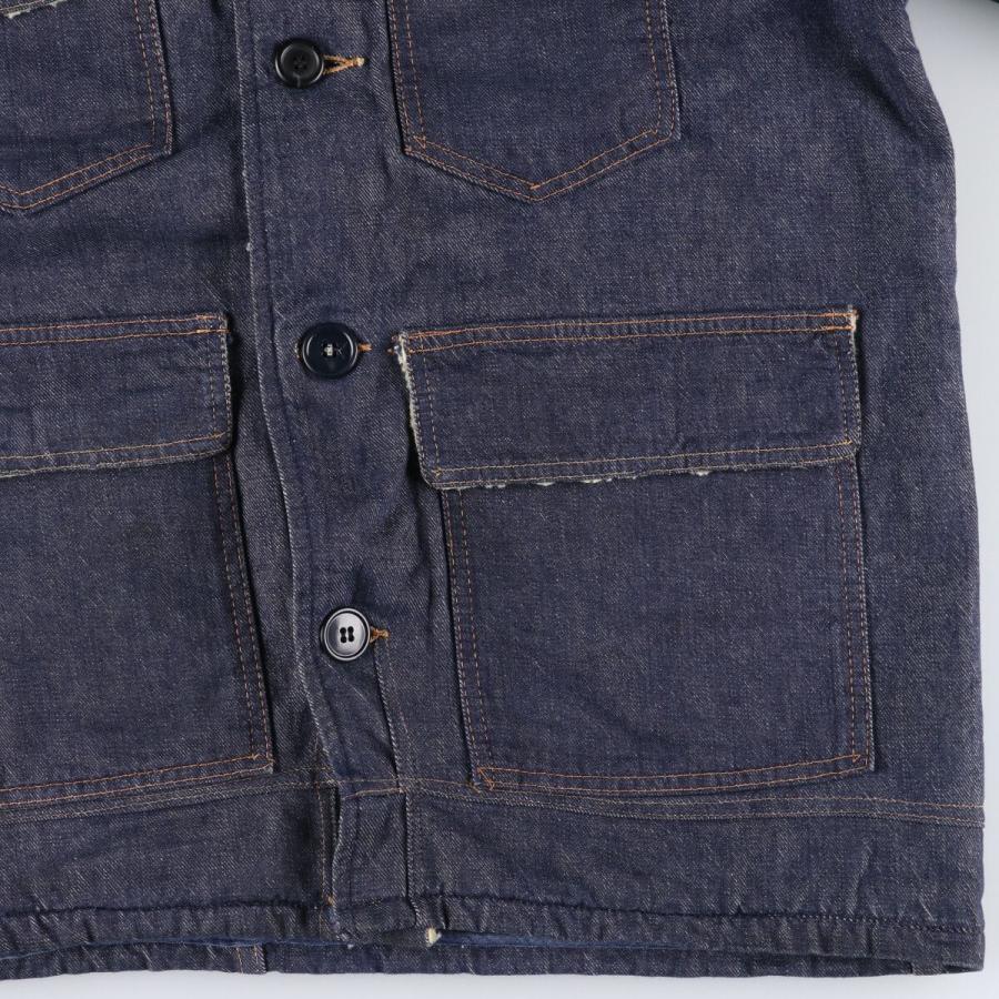 70's ROEBUCKS SEARS デニムランチコート 古着 古着 70年代 シアーズ Sears ROEBUCKS ローバックス バットダイ