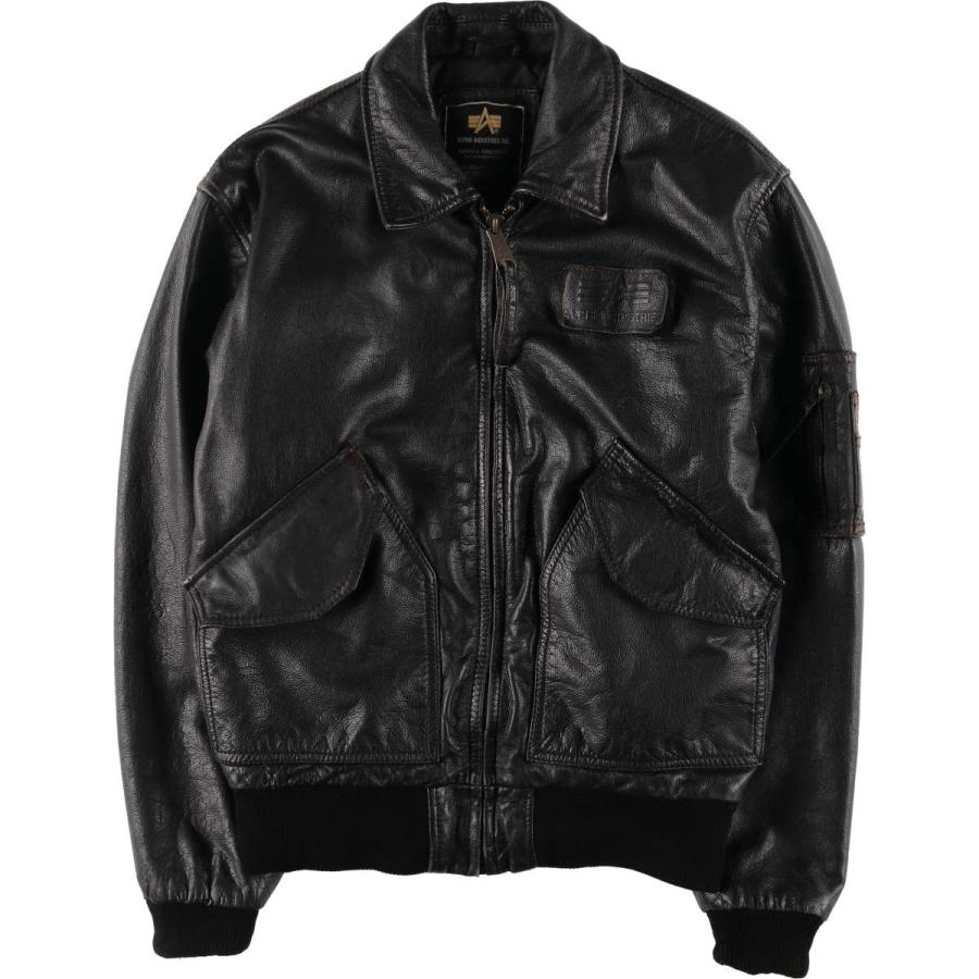 古着 アルファ ALPHA CWU-45/Pタイプ 中綿入り レザーフライト  