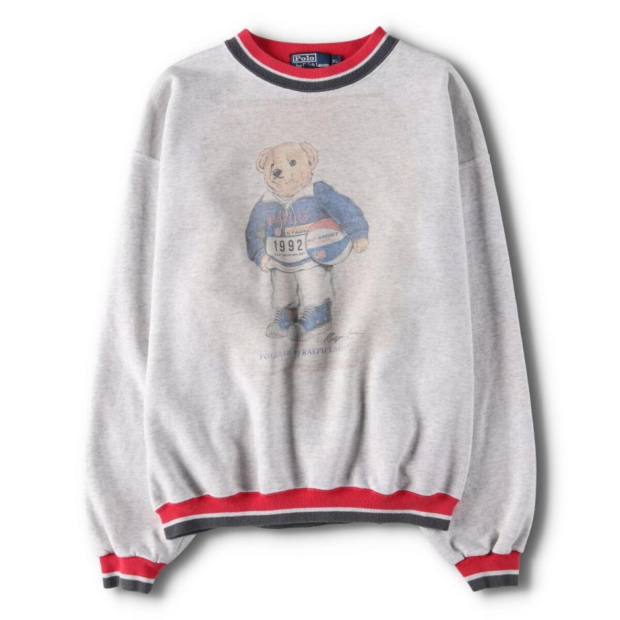 新品！90's POLO Ralph Lauren ポロベア スウェット XL 古着 90s Ralph Lauren 「POLO BEAR」 ポロベア スウェット