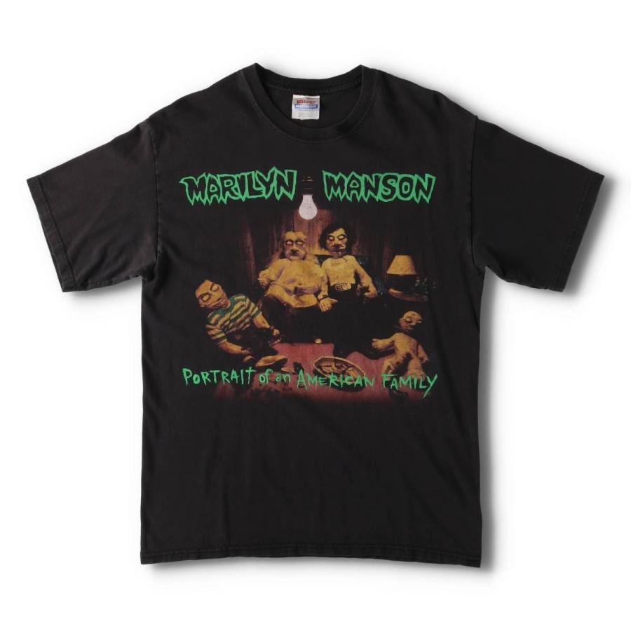 マリリンマンソン Tシャツ Hanes M Hanes（ヘインズ） 古着 00年代 Hanes MARILYN MANSON マリリン