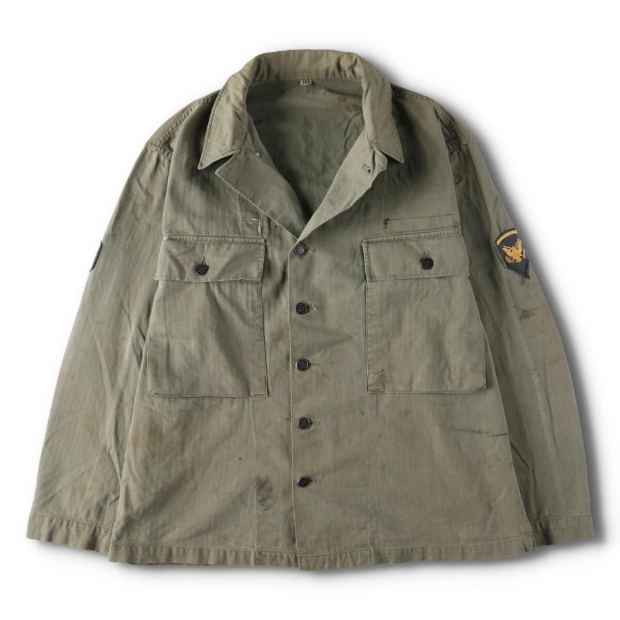 米軍実物 M-43 HBT ヘリンボーン ジャケット 38R 貴重 40's M-43 米軍実物 HBTジャケット US.ARMY ヘリンボーン