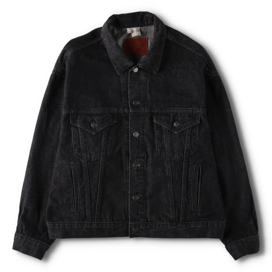 90s MARLBOLO デニムジャケット カウボーイ ブラック カナダ製 古着 90年代 MARLBORO WILD WEST カウボーイ バックプリント