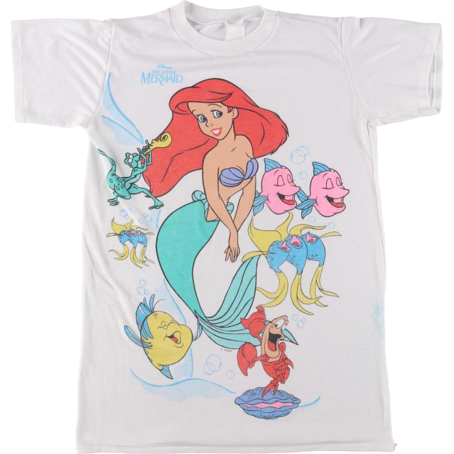 古着 THE LITTLE MERMAID リトルマーメイド 大判プリント キャラクタープリントTシャツ レディースXS相当 ヴィンテージ /evb029212 古着 THE LITTLE MERMAID リトルマーメイド 大判プリント キャラクター