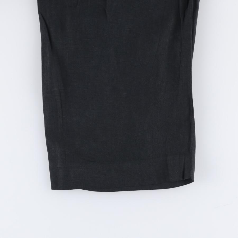 90年代 ポロ バイ ラルフローレン ブラック リネン スラックス 90's Polo by Ralph Lauren IN-TUCK Wool Slacks W35 90年代
