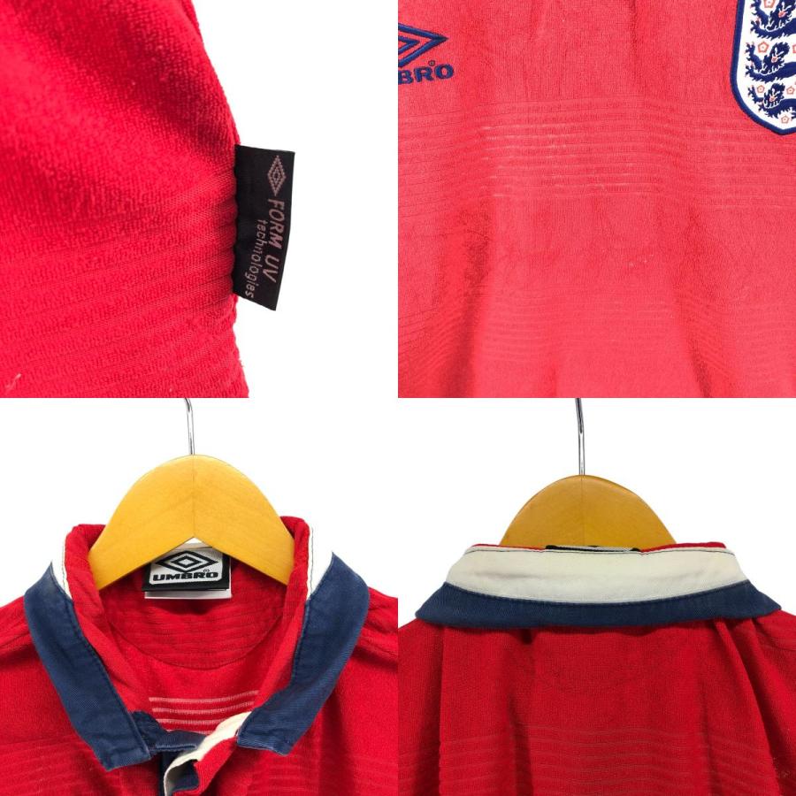 アンブロ　イングランド代表　ユニホーム 90s イギリス製 L umbro 古着 90~00年代 アンブロ イングランド代表 パイル地 襟