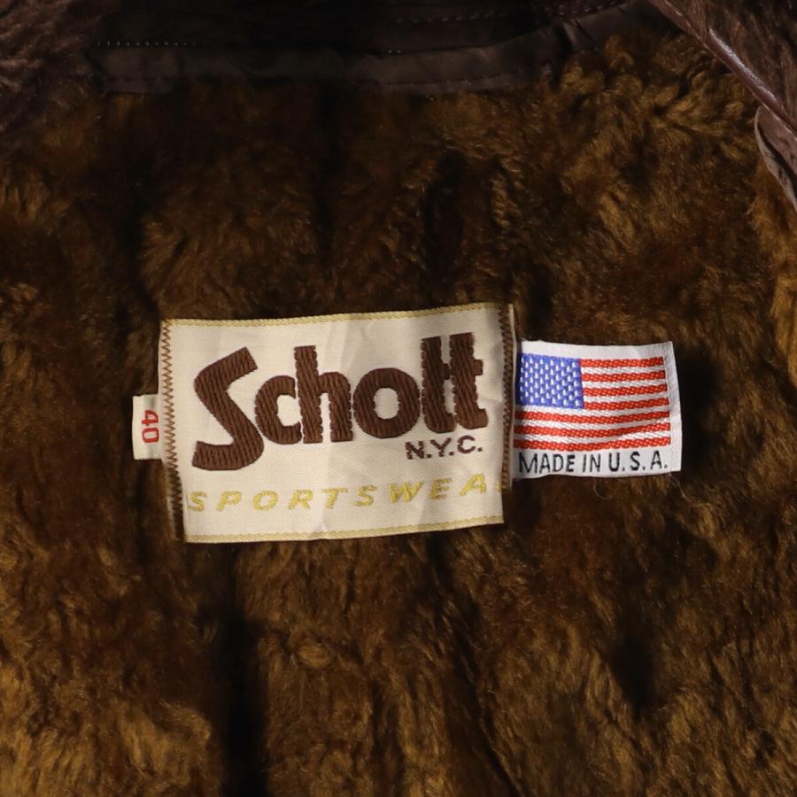 Schott N.Y.C 古着 70~80年代 ショット SCHOTT G-1タイプ レザー