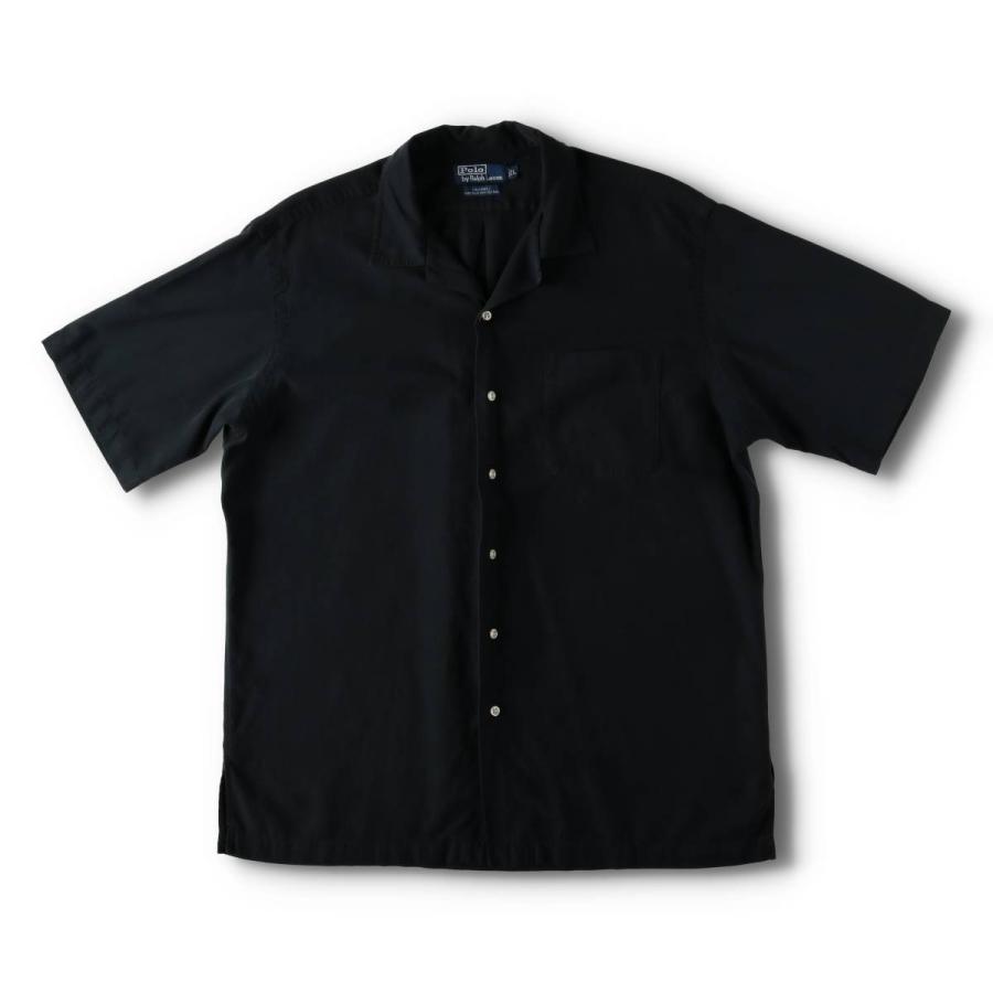 古着 90年代 ラルフローレン CALDWELL 半袖 オープンカラー シルク