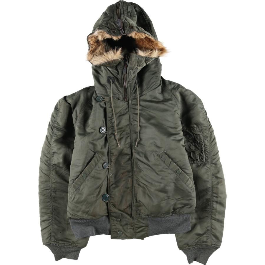 古着 米軍実品 N-2B コヨーテファー 中綿入り ミリタリー フライト