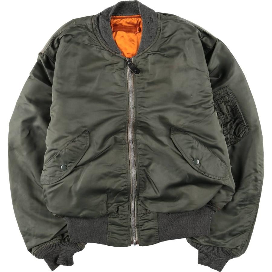 70's 米軍実物 L-2B フライトジャケット ダメージ ビンテージ 古着 70年代 米軍実品 L-2B ミリタリー フライトジャケット USA製