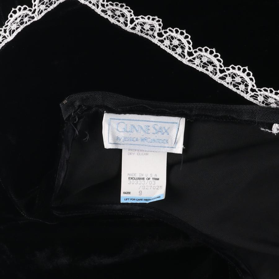 古着 80年代 ガンネサックス GUNNE SAX ハーフ丈 ベロア 長袖 フレア ワンピース USA製 レディースXS相当 ヴィンテージ /evb030353_2