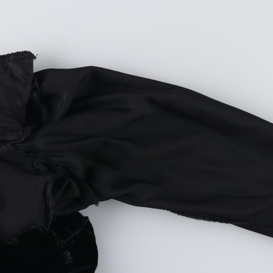 古着 80年代 ガンネサックス GUNNE SAX ハーフ丈 ベロア 長袖 フレア ワンピース USA製 レディースXS相当 ヴィンテージ /evb030353_7