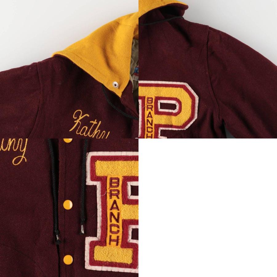 古着 70年代 エンパイア カレッジ フード付き セーラーカラー ウール