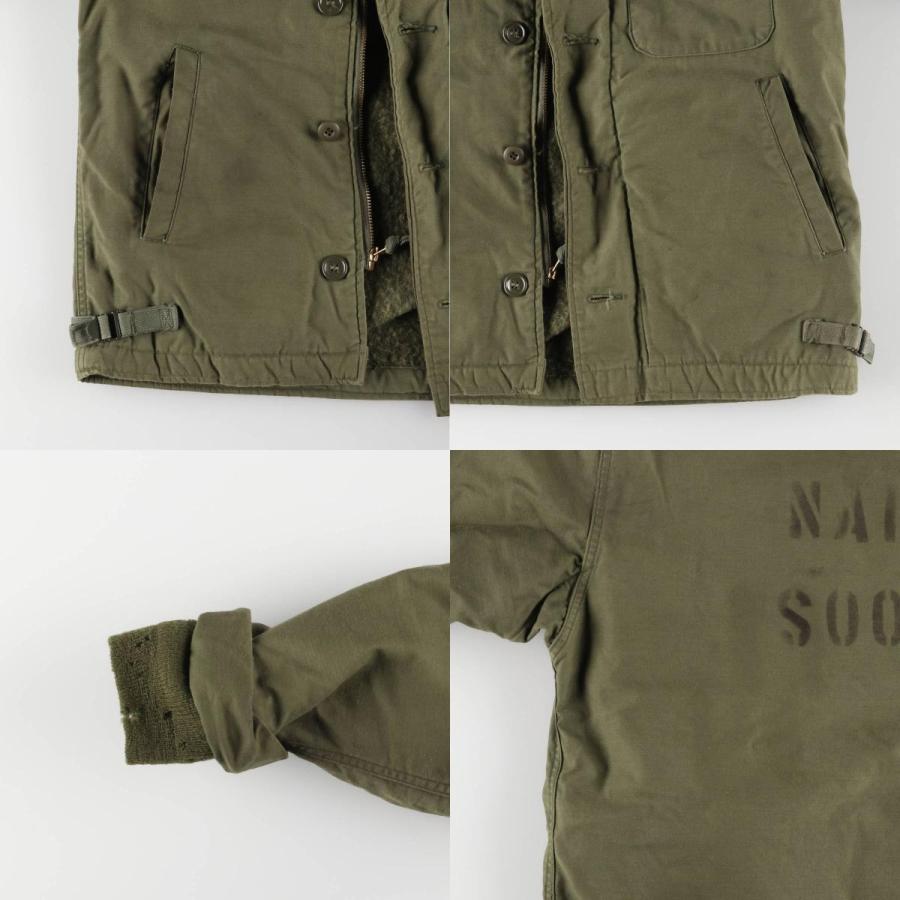 古着 70年代 米軍実品 U.S.NAVY A-2 バックステンシル入り ミリタリー