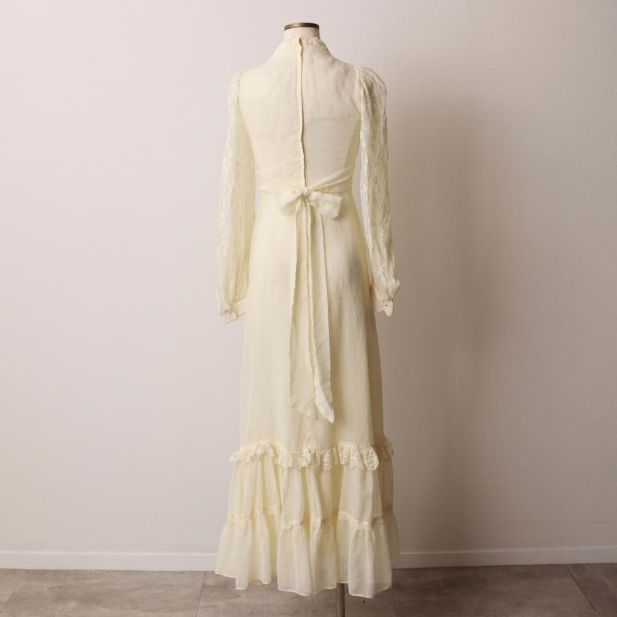 古着 70年代 ガンネサックス GUNNE SAX Jessica マキシ丈 長袖 フレア 