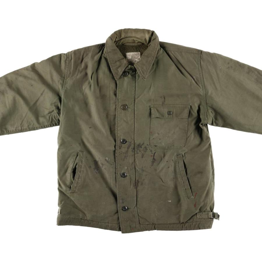 M 美品 80s 米軍実物 US NAVY A-2 デッキジャケット 古着 80年代 米軍実品 U.S.NAVY A-2 ミリタリー デッキジャケット USA