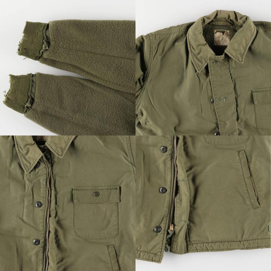 古着 米軍実品 U.S.NAVY A-2 ミリタリー デッキジャケット LARGE(42-44