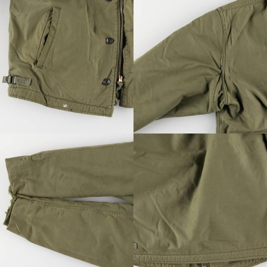 古着 米軍実品 U.S.NAVY A-2 ミリタリー デッキジャケット LARGE(42-44
