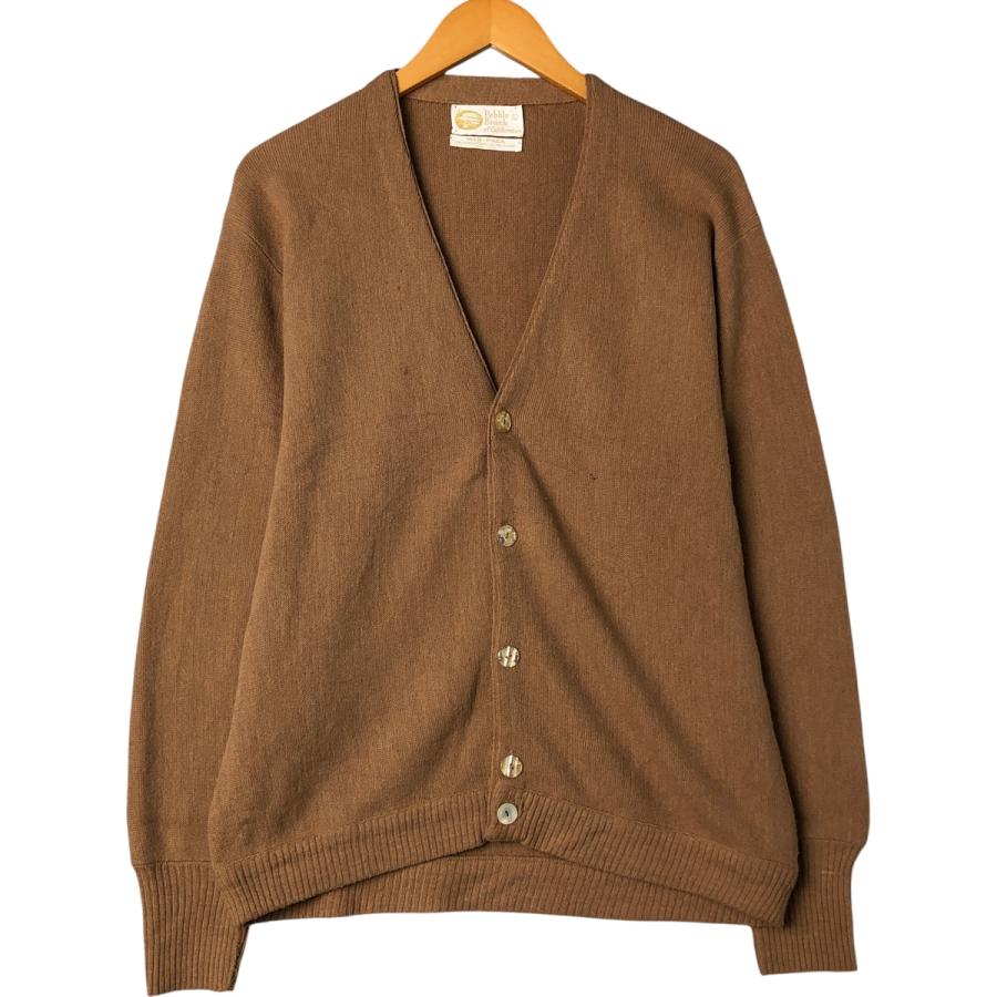 pellle beachアクリルカーディガン 古着 PEBBLE BEACH アルパカ混 アクリルニットカーディガン メンズL