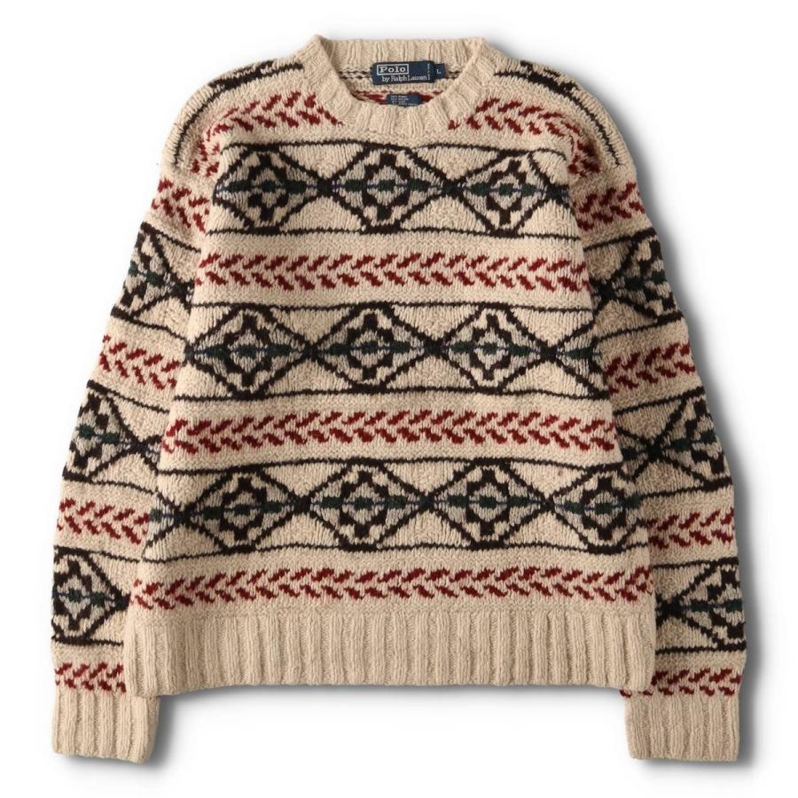 Ralph Lauren ネイティブ柄セーター rrl old ビンテージ 古着 ラルフローレン Ralph Lauren POLO by ネイティブ柄 ウールニット