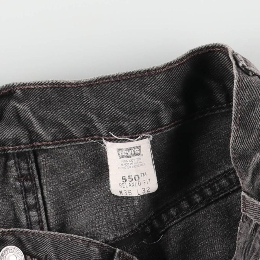 古着 00年代 リーバイス Levi's 550 RELAXED FIT ブラックデニム テーパードデニムパンツ USA製 メンズw35相当/evb030876 Levi's（リーバイス） 古着 00年代 Levi's 550 RELAXED FIT ブラック