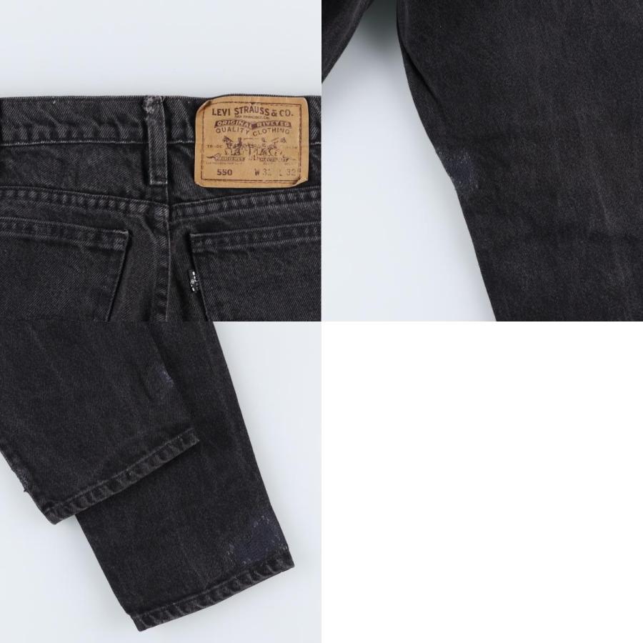 古着 90年代 リーバイス Levi's 0550-4159 ブラックデニム テーパードデニムパンツ USA製 メンズw32相当 ヴィンテージ/evb030884 Levi's（リーバイス） 古着 90年代 Levi's 0550-4159 ブラックデニム