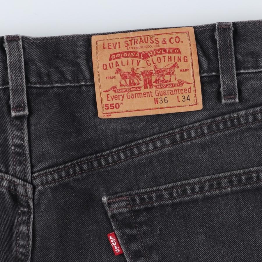 古着 00年代 リーバイス Levi's 550 RELAXED FIT ブラックデニム テーパードデニムパンツ USA製 メンズw37相当/evb030891 Levi's（リーバイス） 古着 00年代 Levi's 550 RELAXED FIT ブラック
