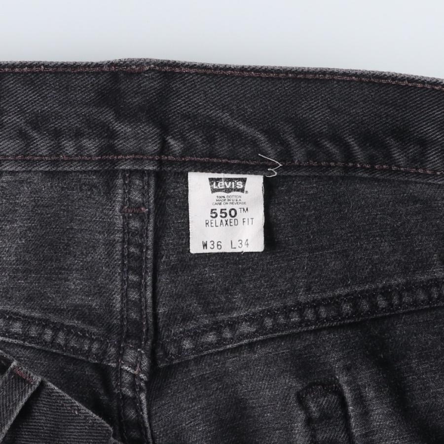 w*o様 メイドインUSA 00年代　リーバイス　550 ブラック デニム W3 Levi's（リーバイス） 古着 00年代 Levi's 550 RELAXED FIT ブラック