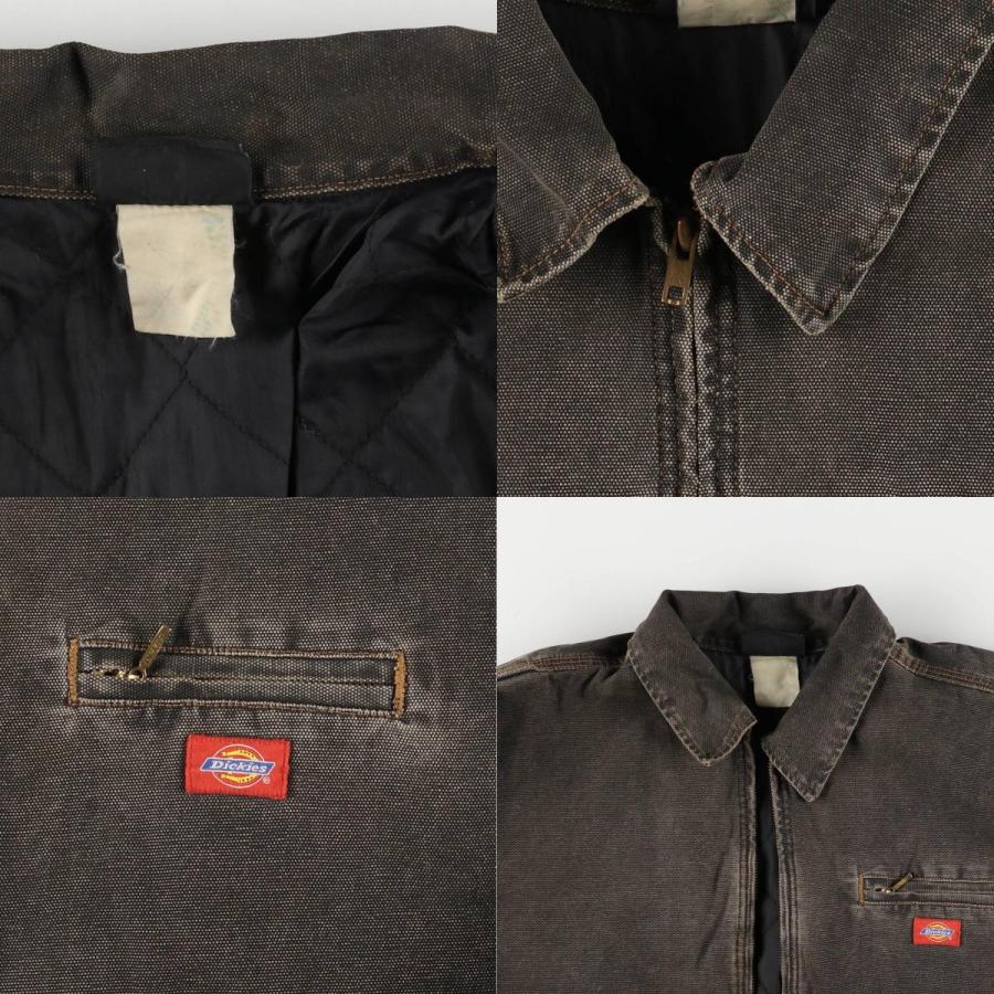 90s Dickiesデトロイトジャケット 中綿 ハリントンジャケット 黒 美品 90s- Dickies ディッキーズ デトロイトジャケット ブラック 黒