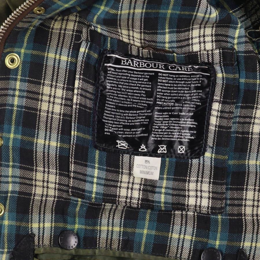 古着 80年代 バブアー Barbour BORDER ボーダー 2ワラント ワックス