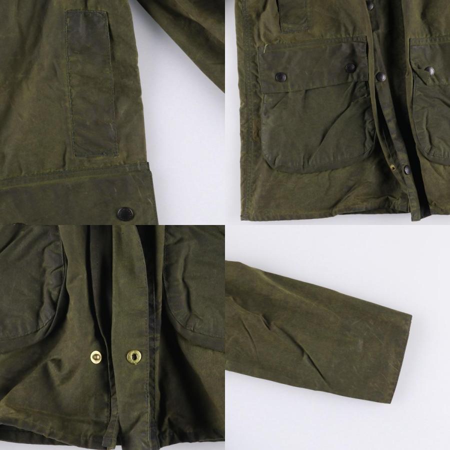 古着 80年代 バブアー Barbour BORDER ボーダー 2ワラント ワックス