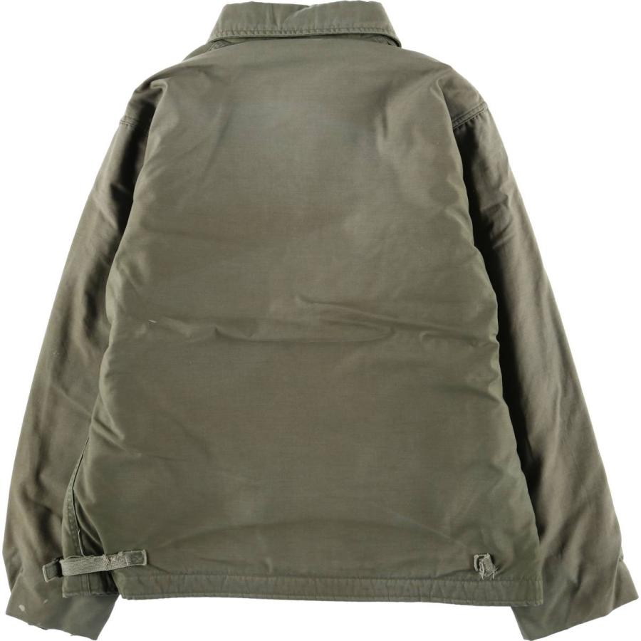 古着 80年代 米軍実品 A-2 ミリタリー デッキジャケット USA製 LARGE