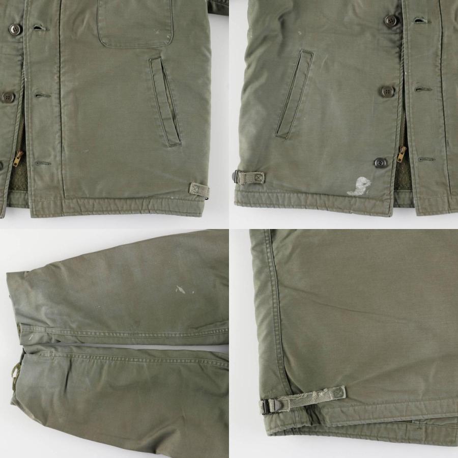 古着 80年代 米軍実品 A-2 ミリタリー デッキジャケット USA製 LARGE