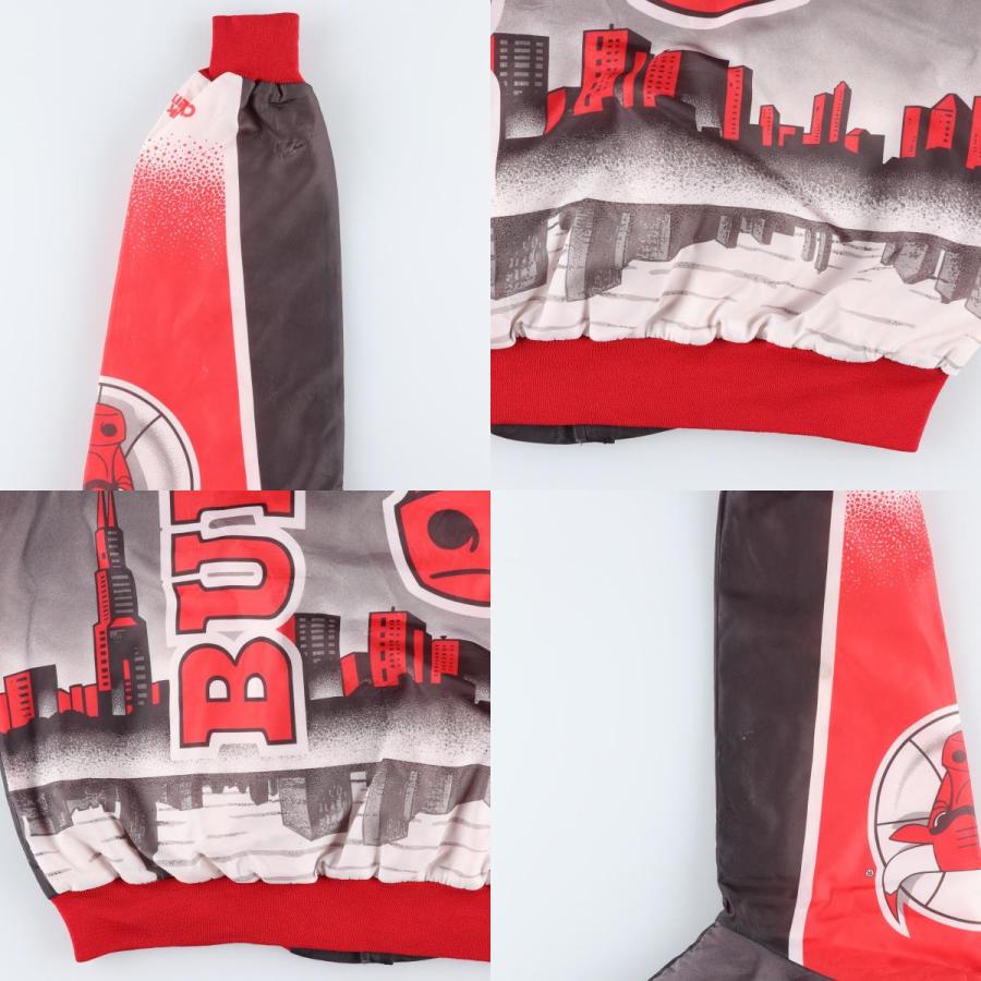 90s USA製 Chalk Line BULLSスタジャン ブルズ ジャケット 90s USA製 Chalk Line NBA BULLS シカゴ ブルズ ナイロンスタジャン 赤