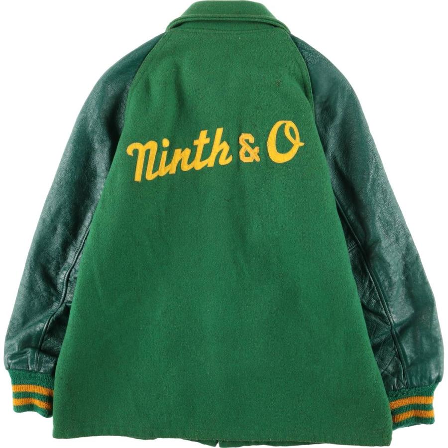 古着 80年代~ KAYE BROS 襟付き カットオフ 袖革ウールボタン