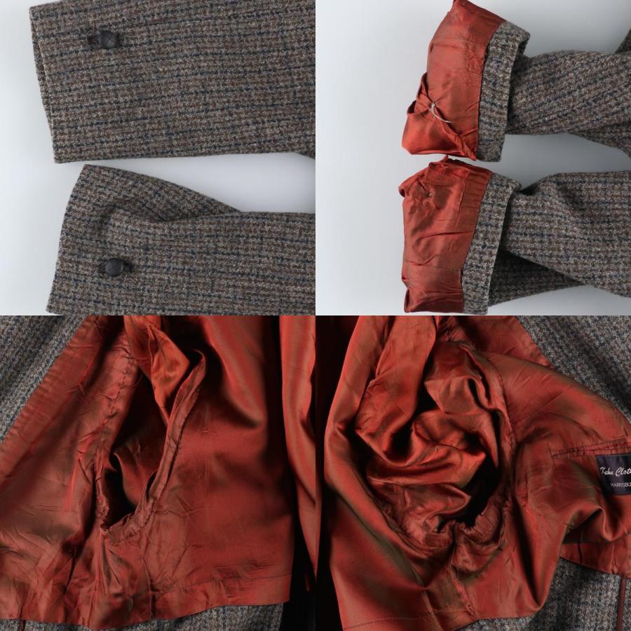 HARRIS TWEED（ハリスツイード） 古着 チェック柄 ウールロングコート