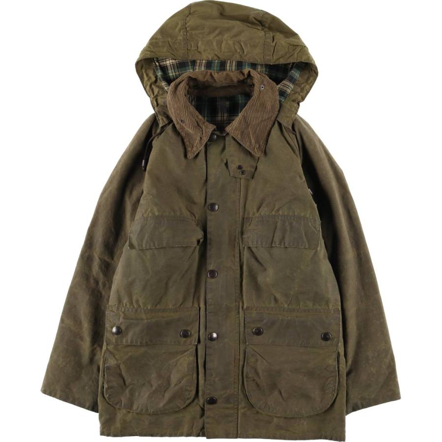 古着 80年代 バブアー Barbour BEDALE ビデイル 2ワラント フード付き ワックスコットン オイルドジャケット 英国製 メンズXS相当 ヴィンテージ/evb032426 古着 80年代 バブアー ビデイル 2ワラント フード付き ワックス