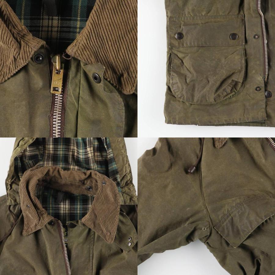 古着 80年代 バブアー ビデイル 2ワラント フード付き ワックス