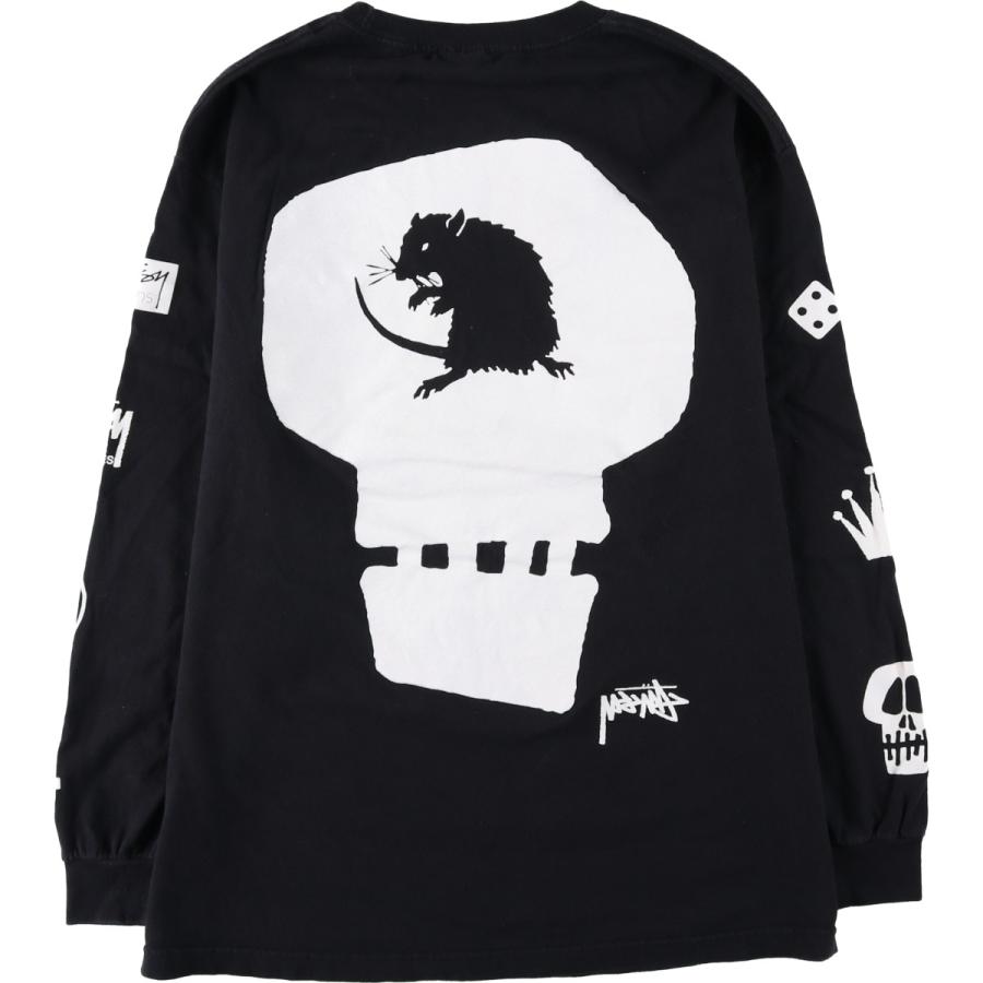 STUSSY（ステューシー） 古着 ドクロ柄 スカル柄 ロングTシャツ ロンT 