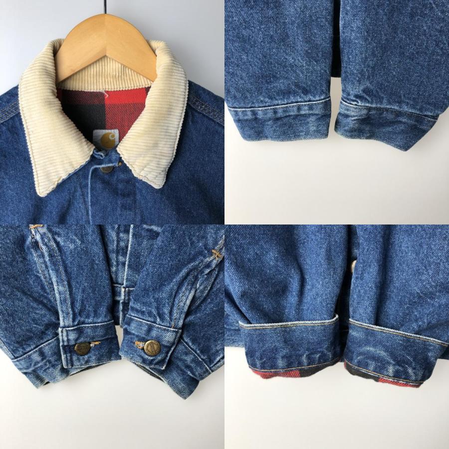 【最終値下げ】USED Carharttデニムジャケット Carhartt（カーハート） 古着 デニムジャケット Gジャン メンズM相当
