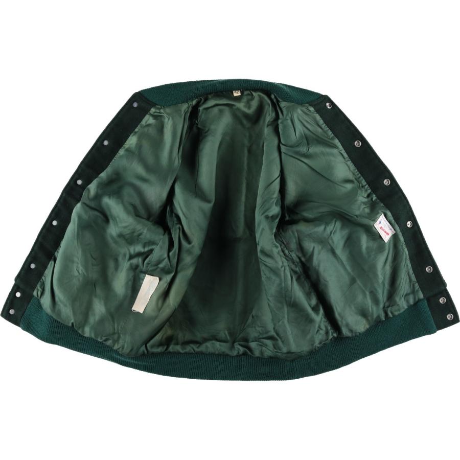 古着 60年代 バトウィン BUTWIN 袖革ウールボタンスタジャン バー