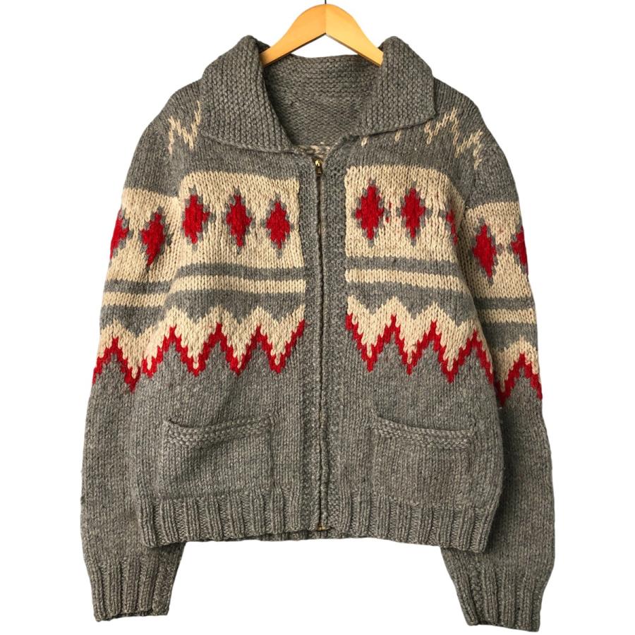 古着 60年代~ 総柄 カウチンセーター メンズM相当 ヴィンテージ