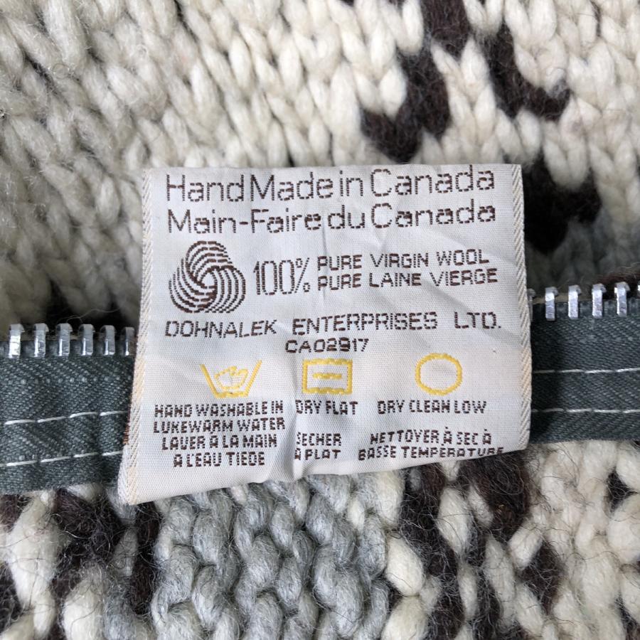 古着 70年代 TUAK 総柄 HAND MADE カウチンセーター カナダ製