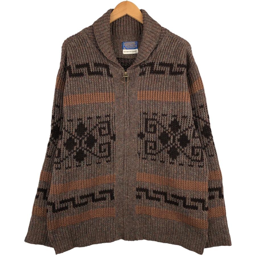 Pendleton XL カウチンセーター　70s PENDLETON（ペンドルトン） 古着 70年代 総柄 カウチンセーター USA製