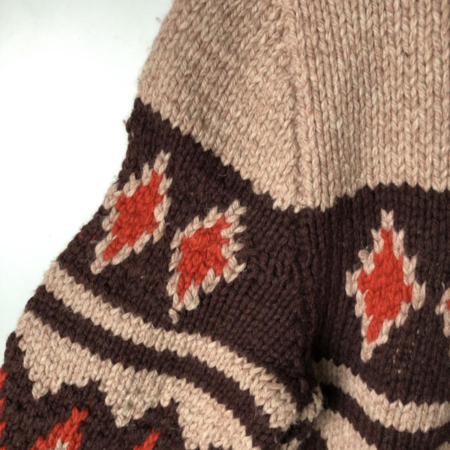 古着 60~70年代 UNKNOW 総柄 カウチンセーター メンズL相当