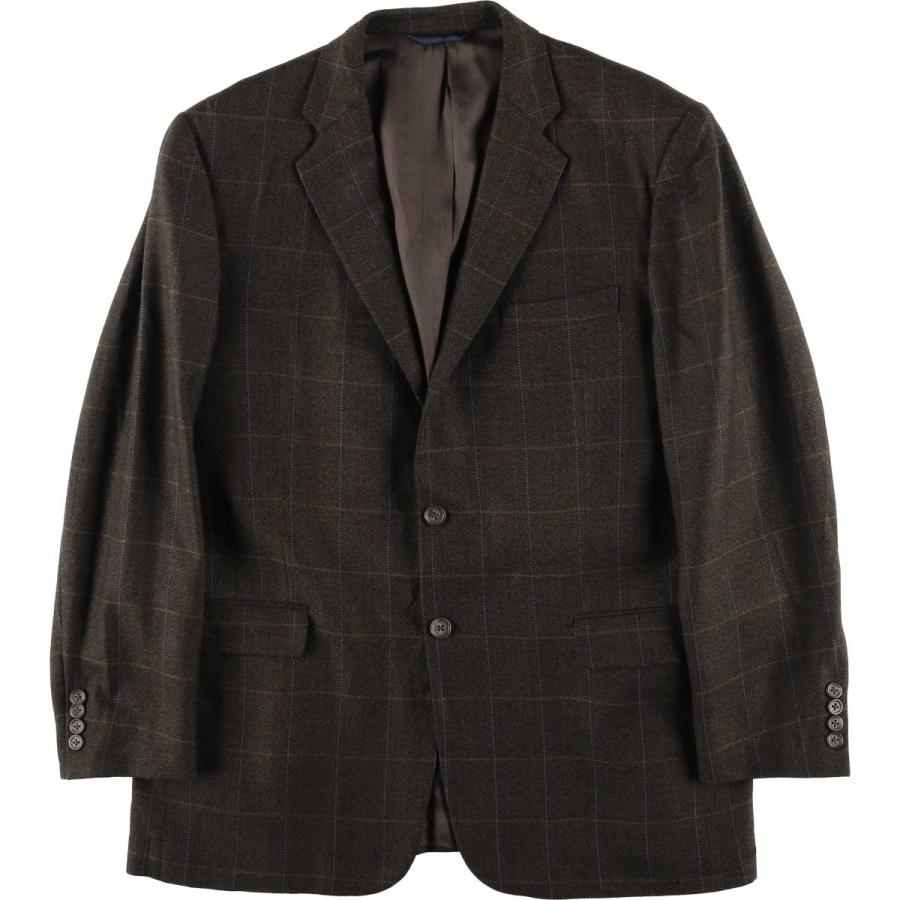 【美品/XL】バーバリーロンドン テーラードジャケット 背抜き メガチェック 黒 BURBERRY（バーバリー） 古着 Burberry's BURBERRY LONDON チェック柄