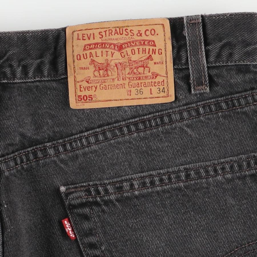 古着 90年代 リーバイス Levi's 505-0260 ブラックデニム テーパードデニムパンツ USA製 メンズw34相当 ヴィンテージ/evb033111 Levi's（リーバイス） 古着 90年代 Levi's 505-0260 ブラックデニム