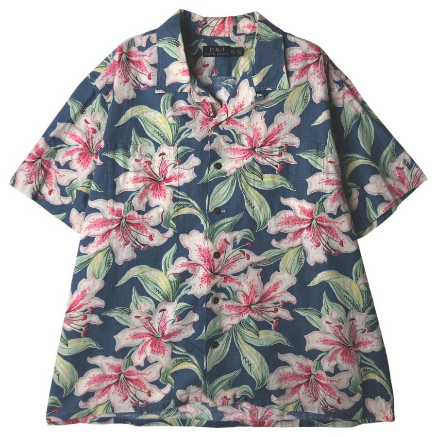 古着 ラルフローレン POLO RALPH LAUREN ハイビスカス柄 オープン