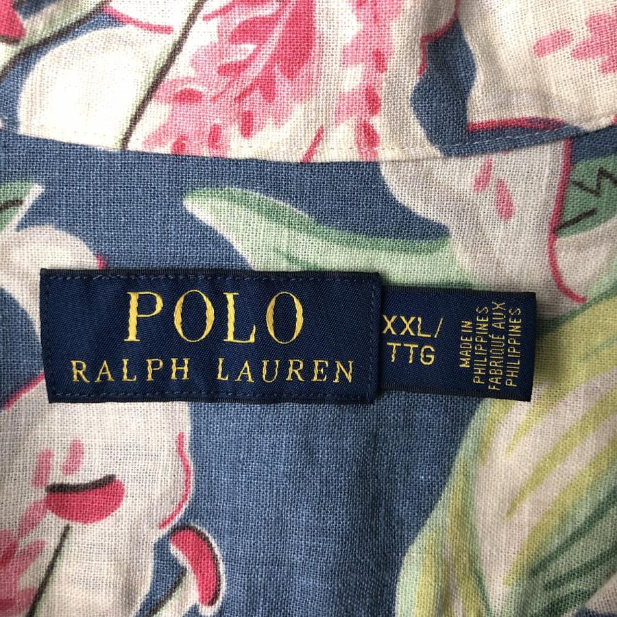 古着 ラルフローレン POLO RALPH LAUREN ハイビスカス柄 オープン