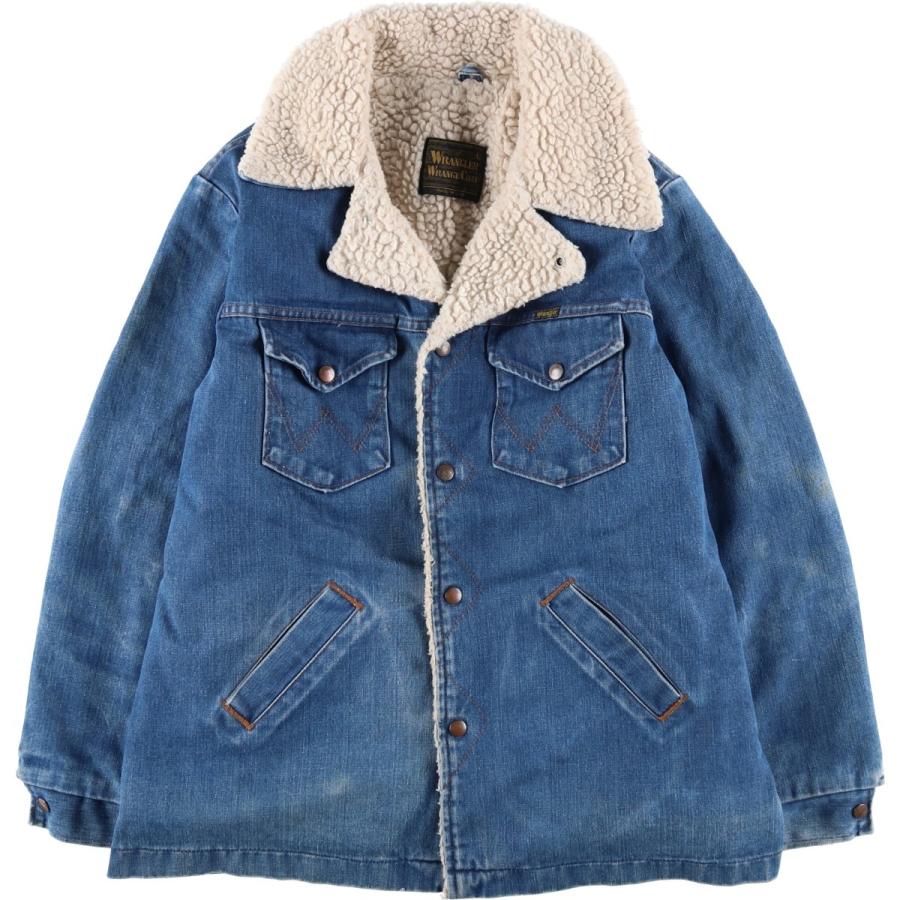 古着 70年代 ラングラー Wrangler WRANGE COAT ランチコート デニムボアランチコート USA製 メンズL相当 /evb007463 Wrangler（ラングラー） 古着 70~80年代 Wrangler WRANGE COAT ランチ