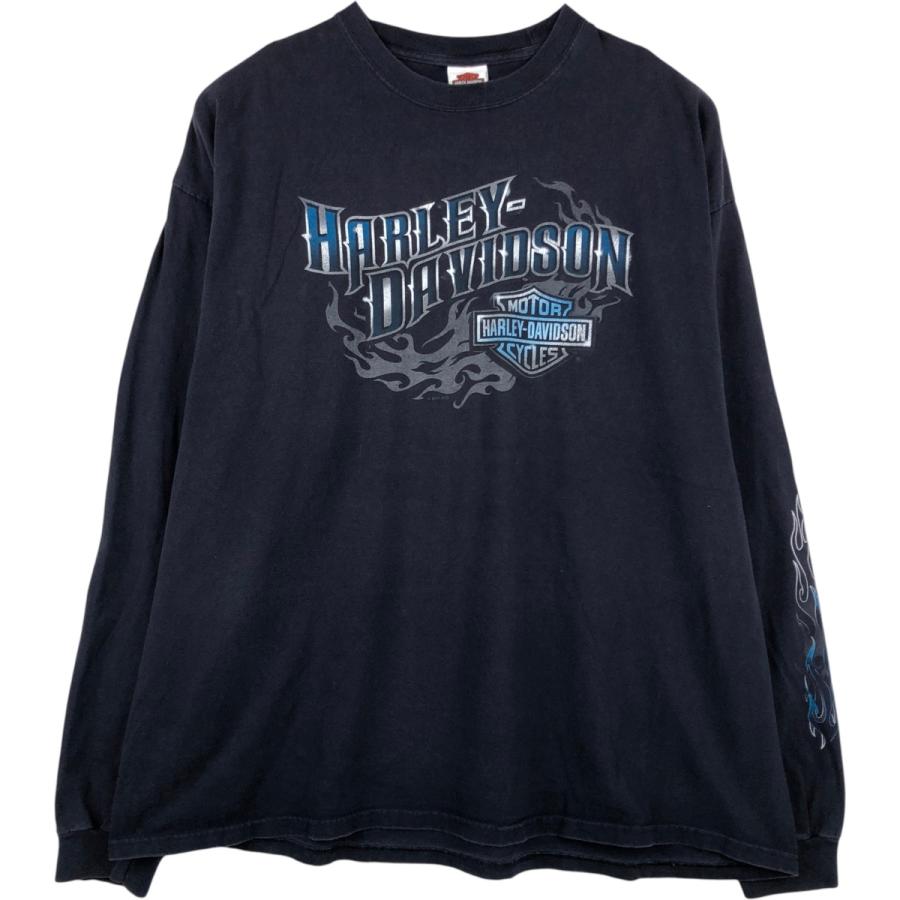 Harley-Davidson ファイヤー フレイム ロングTシャツ 古着 古着 ハーレーダビッドソン Harley-Davidson モーターサイクル